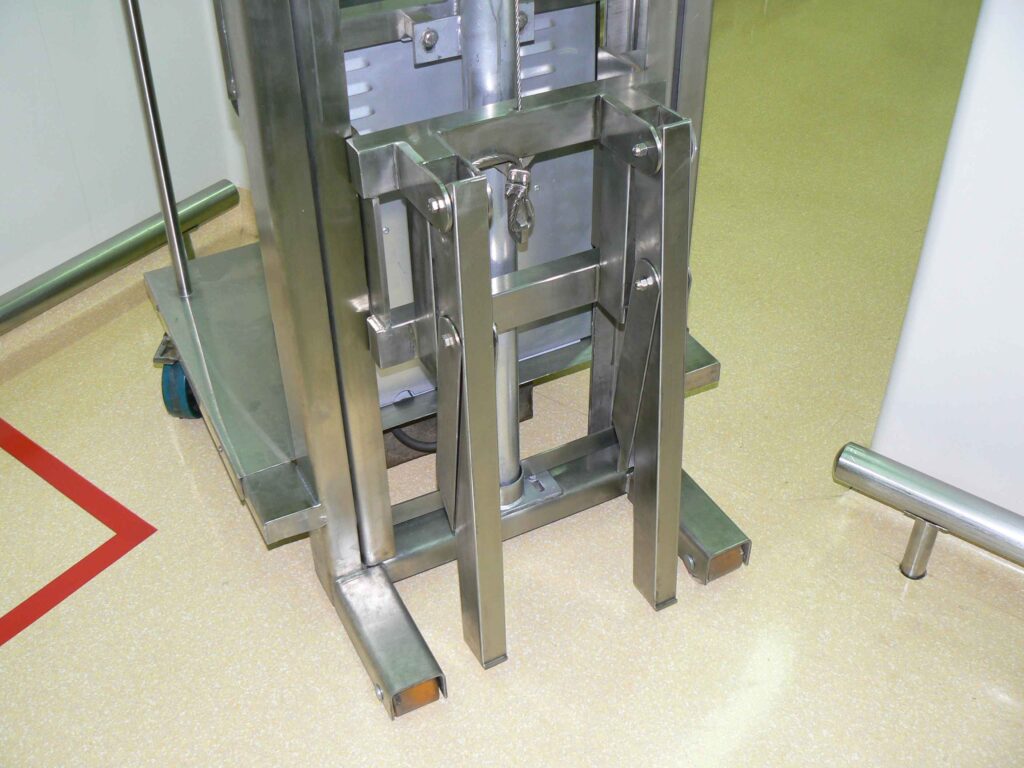 apilador elevador de acero inoxidable semi automatico