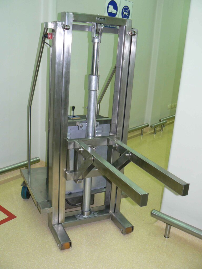 apilador elevador de acero inoxidable semi automatico